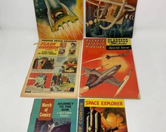 Vintage Space Themed Comic Books - Flash Gordon & 5 more!