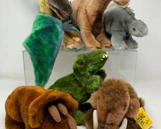 Prehistoric Plush Pals - 6 Dinosaurs - 1980s