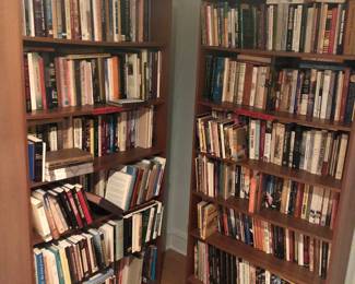 One of many shelves of books; over 5000 titles