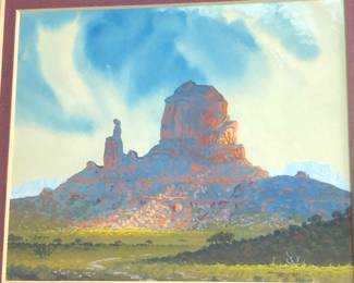 One of several original paintings by listed Western artists.