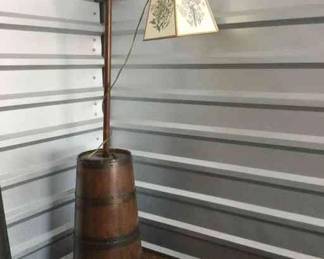Vintage Butter Churn Floor Lamp