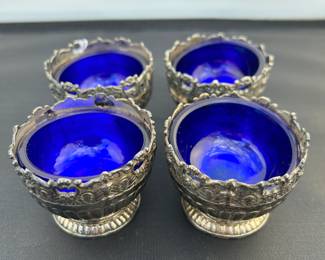 Cobalt Glass Salt Bowls