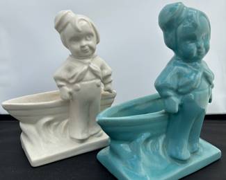 Vintage Dutch Boy Planters / Vase