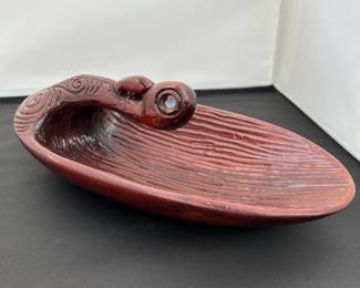 New Zealand Wood Bowl Vintage Souvenir 