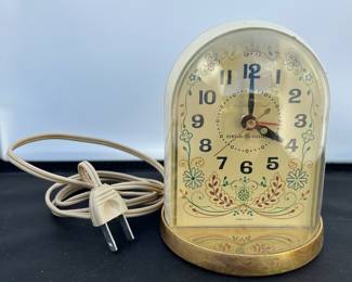 Vintage Floral Clock by General Electric 
