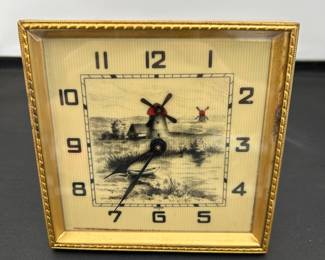 Vintage Dutch Windmill Clock 