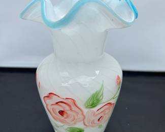 Fenton Teleflora Art Glass Vase
