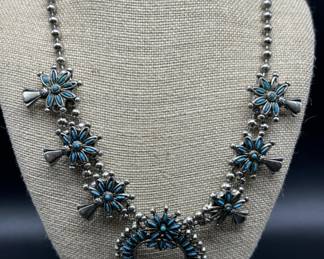 24in Costume Jewelry Squash Blossom Necklace