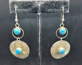 925 Silver Earrings, TW 7.63g, Tested