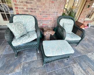 Wicker by Henry Link - green patio set