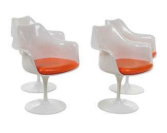  After Eero Saarinen, Set of 4 Tulip Chairs