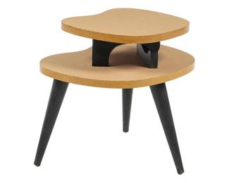 Mid-Century Two Tiered Kidney Side Table