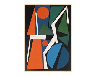 Auguste Herbin (France, 1882 - 1960), abstract composition, 1953, signed and numbered serigraph