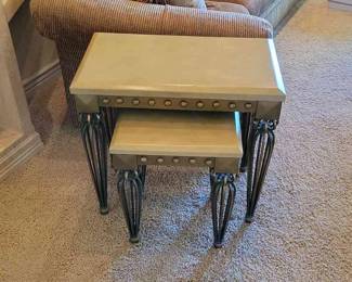 Gold Colored Nesting Tables 