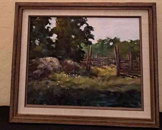 Hansen Oil Painting Of Horse Corall