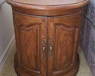 Heritage Wood Oval Cabinet
