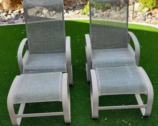 Reclining Lawn Chairs With Ottomans