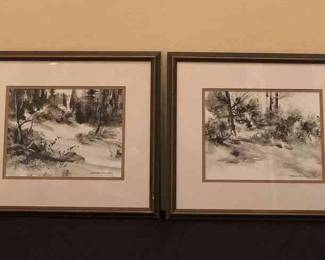 Pair Of Adrian Hansen Paintings