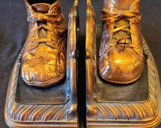 Vintage Baby Shoe Bookends
