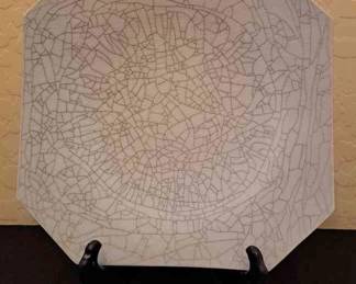 Beautiful Artist Signed Raku Platter