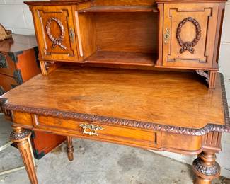$450 - Vintage writing desk - 57" H, 41.5" W, 24.5" D