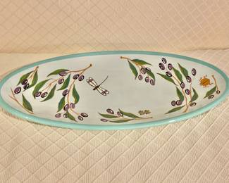 $45 - Eileen Tramonte Designs dragonfly platter - 21.75" L, 9" W
