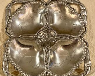 $50 - Arthur Court four-sections crab serving dish - 14.5" square