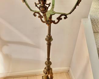 $650- Neoclassical Style Gilt-Metal Jardinière - 43" H, 15" diam