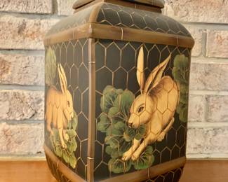 $45 - Rabbit box with lid - 12" H, 6.5" W, 6.5" D