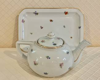 $20 each - Teapot is SOLD - Rosenthal Czechoslavakia  Teapot and Serving platter: 12.5" x 18.25" - Teapot is SOLD