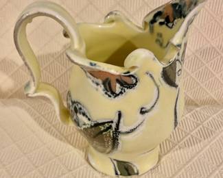 $95 - Signed hand painted pitcher - 6.5" H