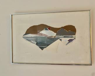 $195 - "Terra 13" paper art by Stewart - 17.25" H x 26.25" W