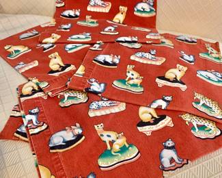 $20 - Set of 5 animal napkins- each 20" x 22"