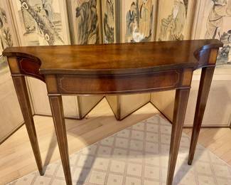 $140 - Demilune table - 32" H, 39.25" W, 11.5" D