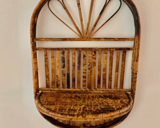 $60 - Bamboo wall shelf - 22" H, 15" W, 8" D