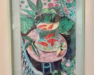 $60 - Framed Henri Matisse poster  - 35" H x 25" W - Frame AS IS - minor crack