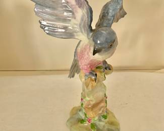 $125 - Crown Staffordshire - Made in England parrot - 7.5" H, 6" W, 4" D