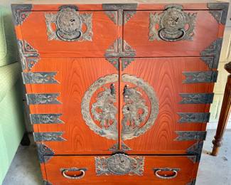 $450 - Vintage tansu chest - 34" H, 27.5" W, 17" D