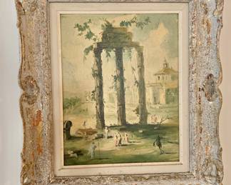 $120 - Campo Vaccino by Montagu framed print - 21" H x 17.75" W
