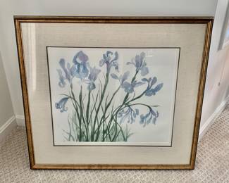 $250 - Elaine Scinel "Eyeful of Irises" signed and numbered 16/200 - 32" H x 36" W