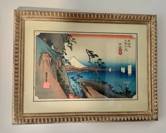 $175 - Hiroshige Japan woodblock print #1 - 15" H x 19.5" W