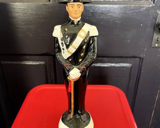 Small Vintage Galliano Soldier Bottle, 13" tall. $125