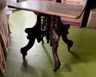 Walnut Side Table on Castors, Eastlake, $475