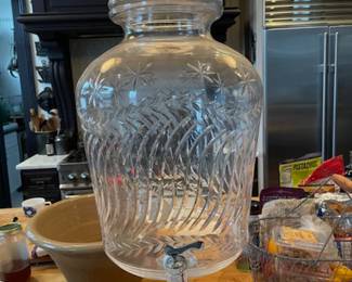 Monumental Crystal Beverage Urn, 26.5h x  12d. $525
