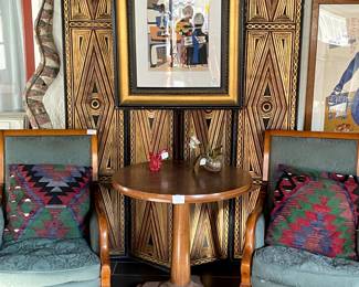 Pair of Matching Parlor Chairs w/ Table, $1875.