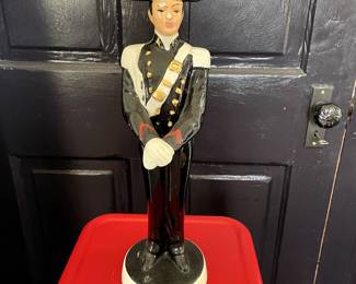 Large Vintage Galliano Soldier Bottle, 19" tall. $195