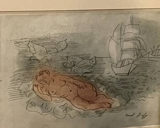 Raul Duffy "Baigneuse" Signed in Plate. Etching Price $2200