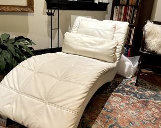 Sofia Veragana Whit Leather Chaise. Price $650