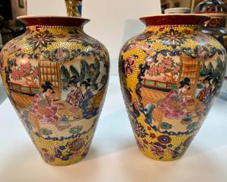 Pair Japanese Vases