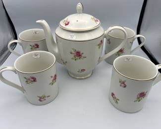 Ralph Lauren 'Hampton Blossom' Coffee Pot & 4-Mugs